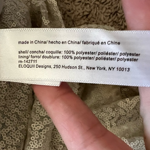 Eloquii Sequin Button Front Belted Jumpsuit - Picture 11 of 13